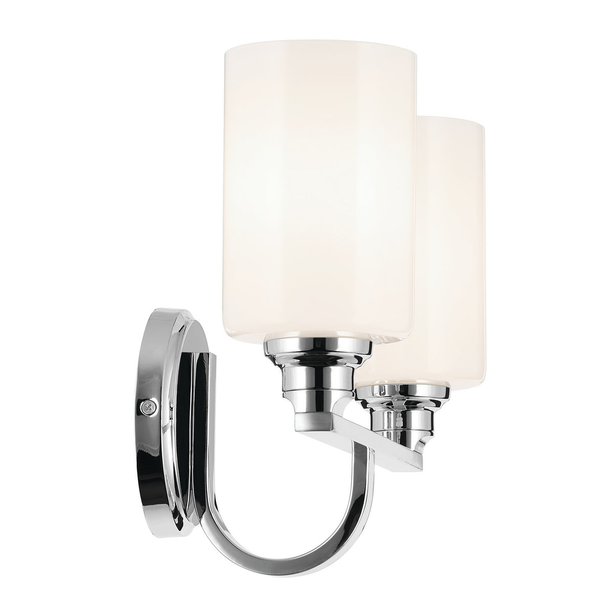 KICHLER 55225CH Gioe 14.25" 2-Light Vanity Light With Opal Glass In Chrome