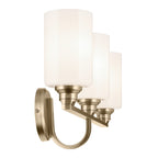 KICHLER 55226CPZ Gioe 24.25" 3-Light Vanity Light With Opal Glass In Champagne Bronze