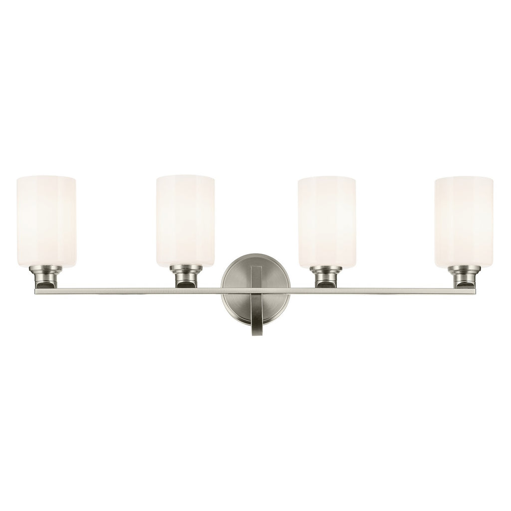 KICHLER 55227NI Gioe 32.25" 4-Light Vanity Light With Opal Glass In Brushed Nickel