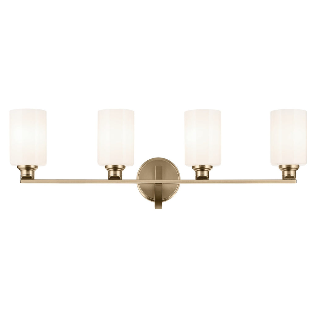 KICHLER 55227CPZ Gioe 32.25" 4-Light Vanity Light With Opal Glass In Champagne Bronze
