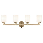 KICHLER 55227CPZ Gioe 32.25" 4-Light Vanity Light With Opal Glass In Champagne Bronze