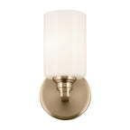 KICHLER 55224CPZ Gioe 9.5" 1-Light Wall Sconce With Opal Glass In Champagne Bronze