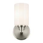 KICHLER 55224NI Gioe 9.5" 1-Light Wall Sconce With Opal Glass In Brushed Nickel