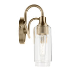 KICHLER 55210CPZ Kavi 12.5" 12.5 2-Light Vanity Light With Clear Glass In Champagne Bronze