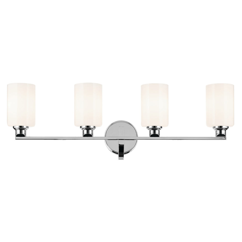 KICHLER 55227CH Gioe 32.25" 4-Light Vanity Light With Opal Glass In Chrome