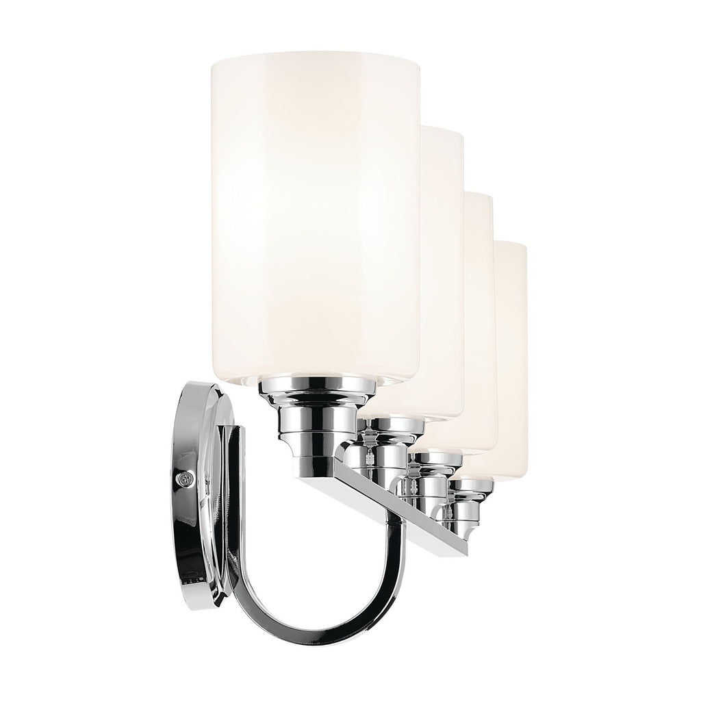 KICHLER 55227CH Gioe 32.25" 4-Light Vanity Light With Opal Glass In Chrome