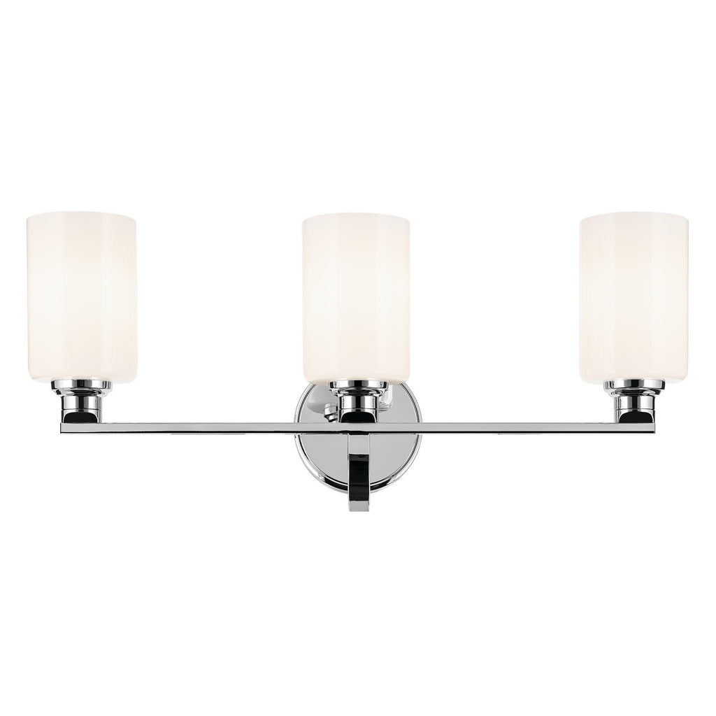 KICHLER 55226CH Gioe 24.25" 3-Light Vanity Light With Opal Glass In Chrome