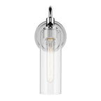 KICHLER 55209CH Kavi 13" 1-Light Wall Sconce With Clear Glass In Chrome