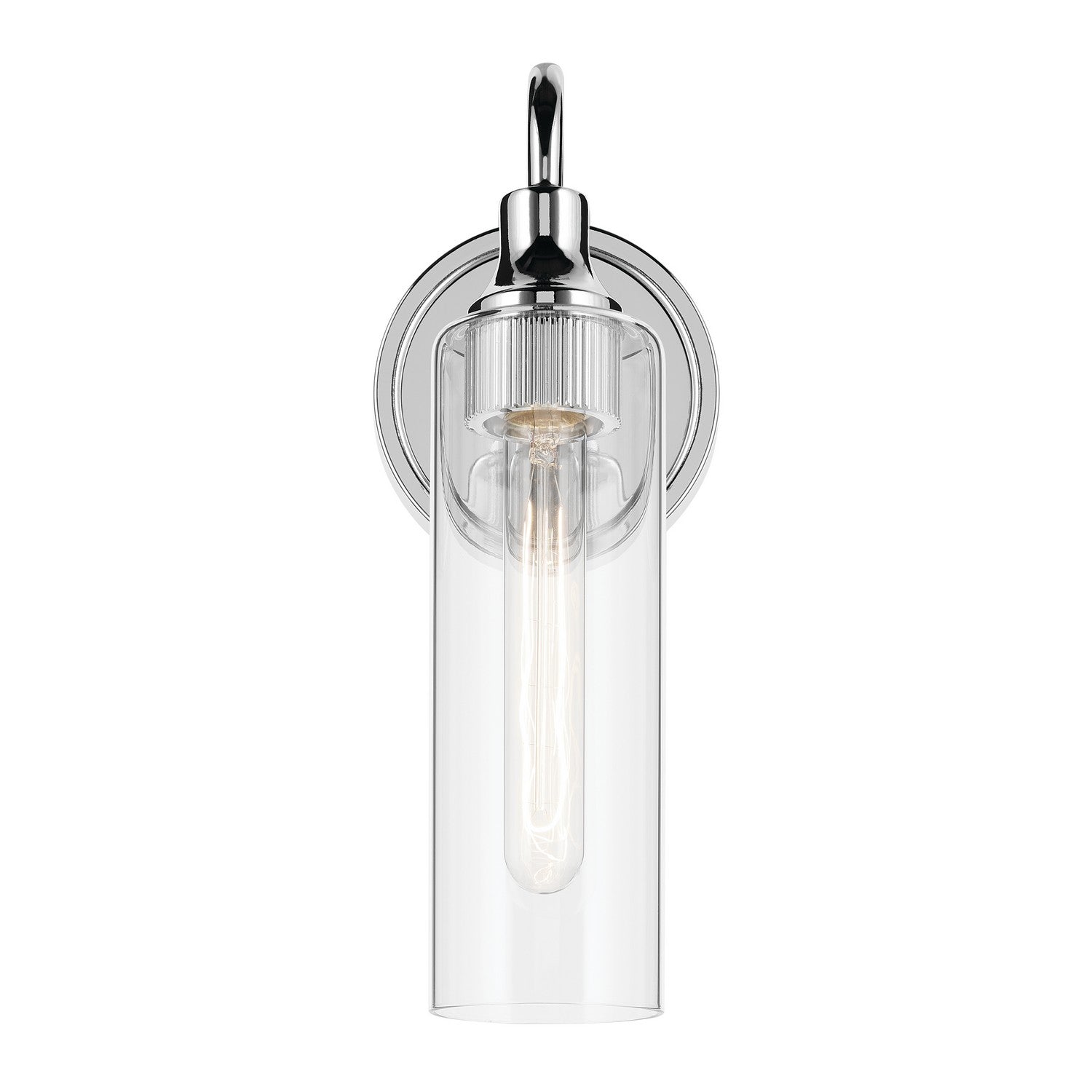 KICHLER 55209CH Kavi 13" 1-Light Wall Sconce With Clear Glass In Chrome