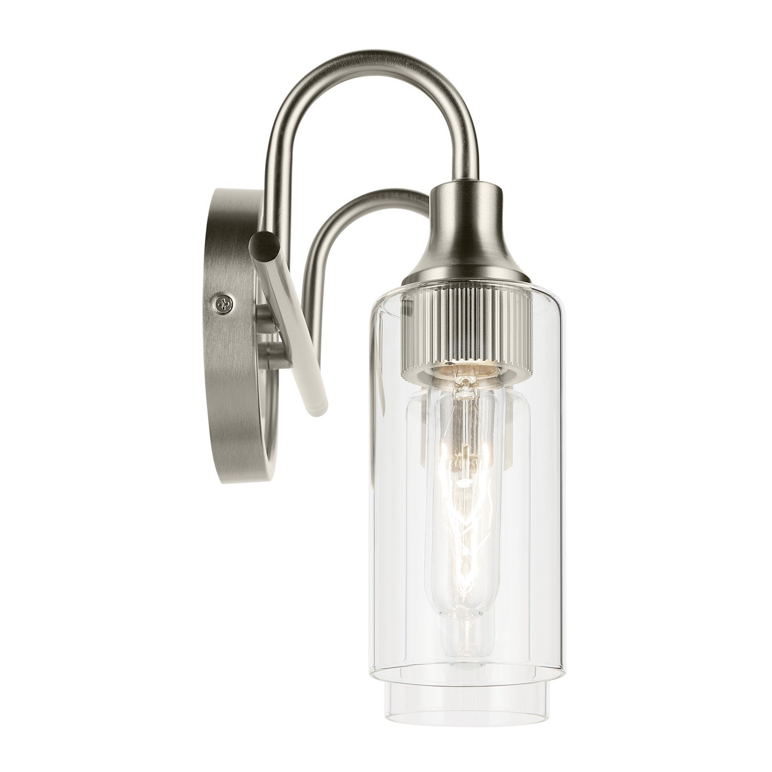 KICHLER 55210NI Kavi 12.5" 2-Light Vanity Light With Clear Glass In Brushed Nickel