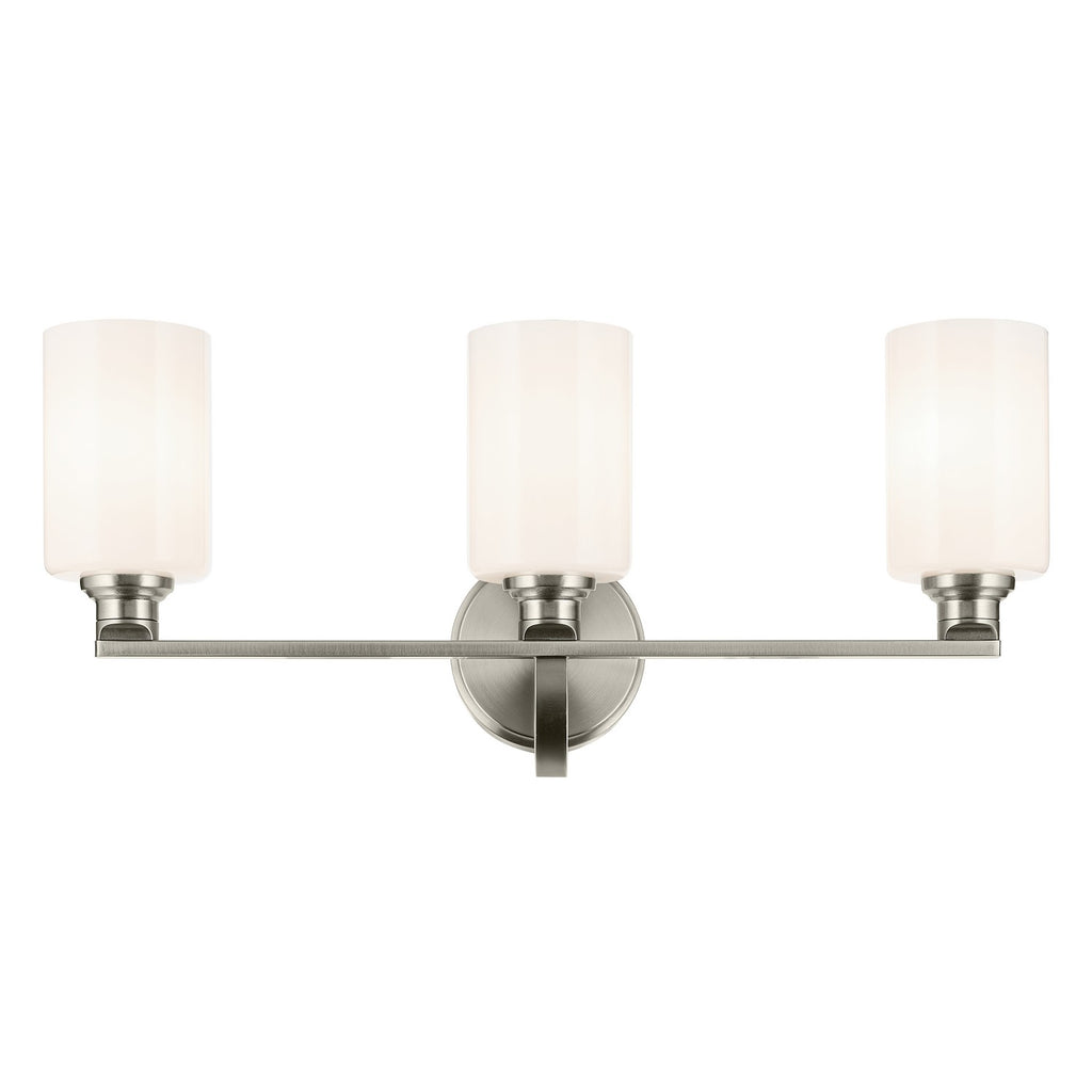 KICHLER 55226NI Gioe 24.25" 3-Light Vanity Light With Opal Glass In Brushed Nickel