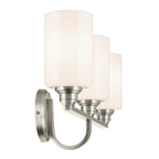 KICHLER 55226NI Gioe 24.25" 3-Light Vanity Light With Opal Glass In Brushed Nickel