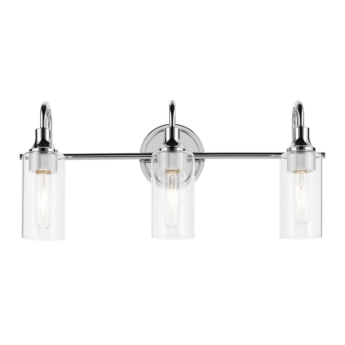 KICHLER 55211CH Kavi 23" 3-Light Vanity Light With Clear Glass In Chrome