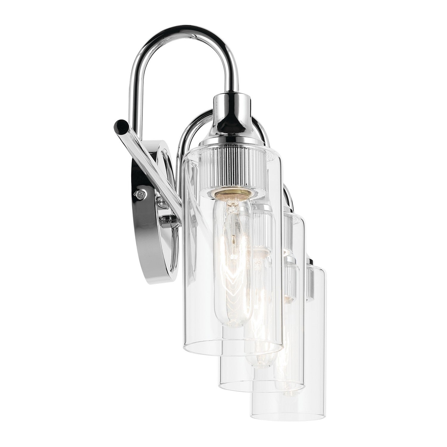 KICHLER 55211CH Kavi 23" 3-Light Vanity Light With Clear Glass In Chrome