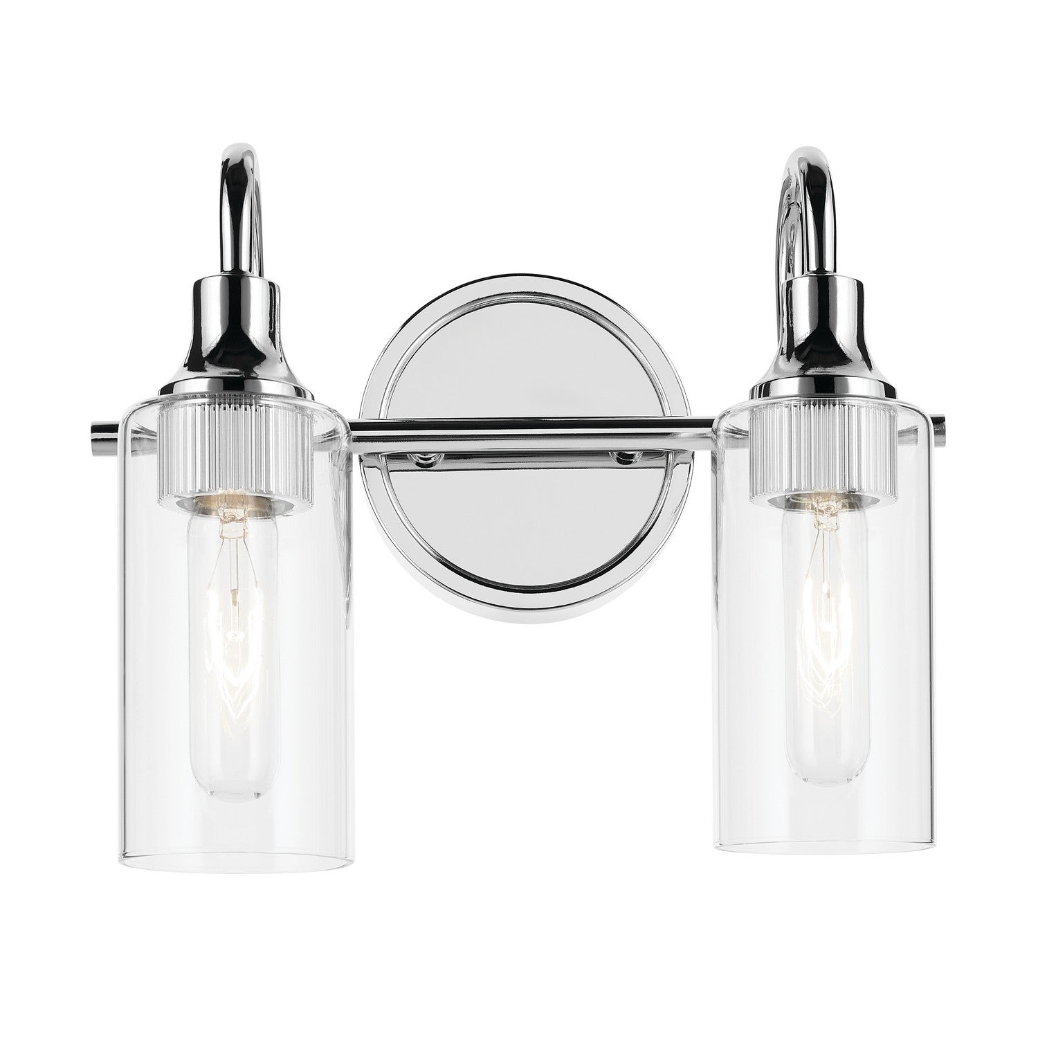 KICHLER 55210CH Kavi 12.5" 2-Light Vanity Light With Clear Glass In Chrome