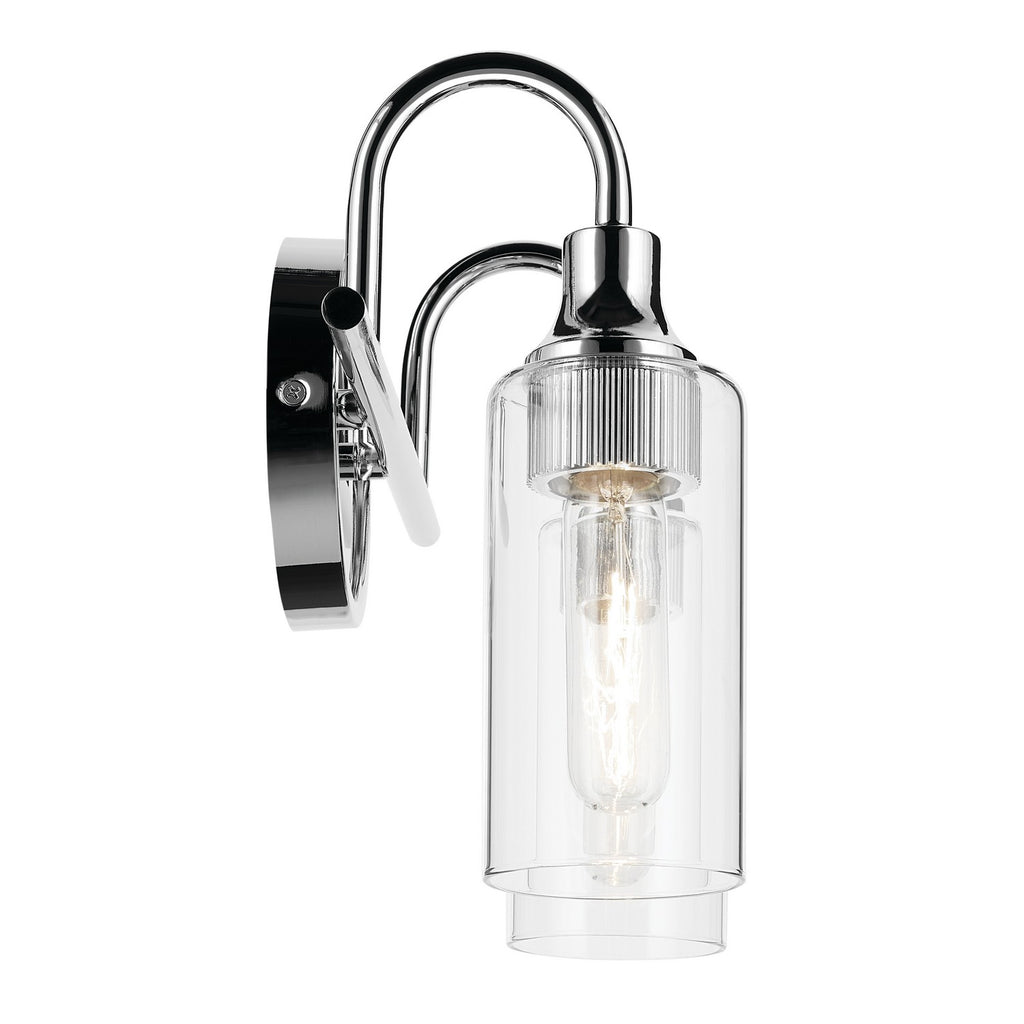 KICHLER 55210CH Kavi 12.5" 2-Light Vanity Light With Clear Glass In Chrome