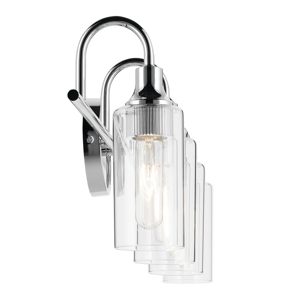 KICHLER 55212CH Kavi 31.5" 4-Light Vanity Light With Clear Glass In Chrome