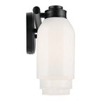 KICHLER 55202BK Shae 24.25" 3-Light Vanity Light With White Opal Glass In Black