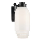 KICHLER 55203BK Shae 31" 4-Light Vanity Light With White Opal Glass In Black
