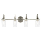 KICHLER 55212NI Kavi 31.5" 4-Light Vanity Light With Clear Glass In Brushed Nickel