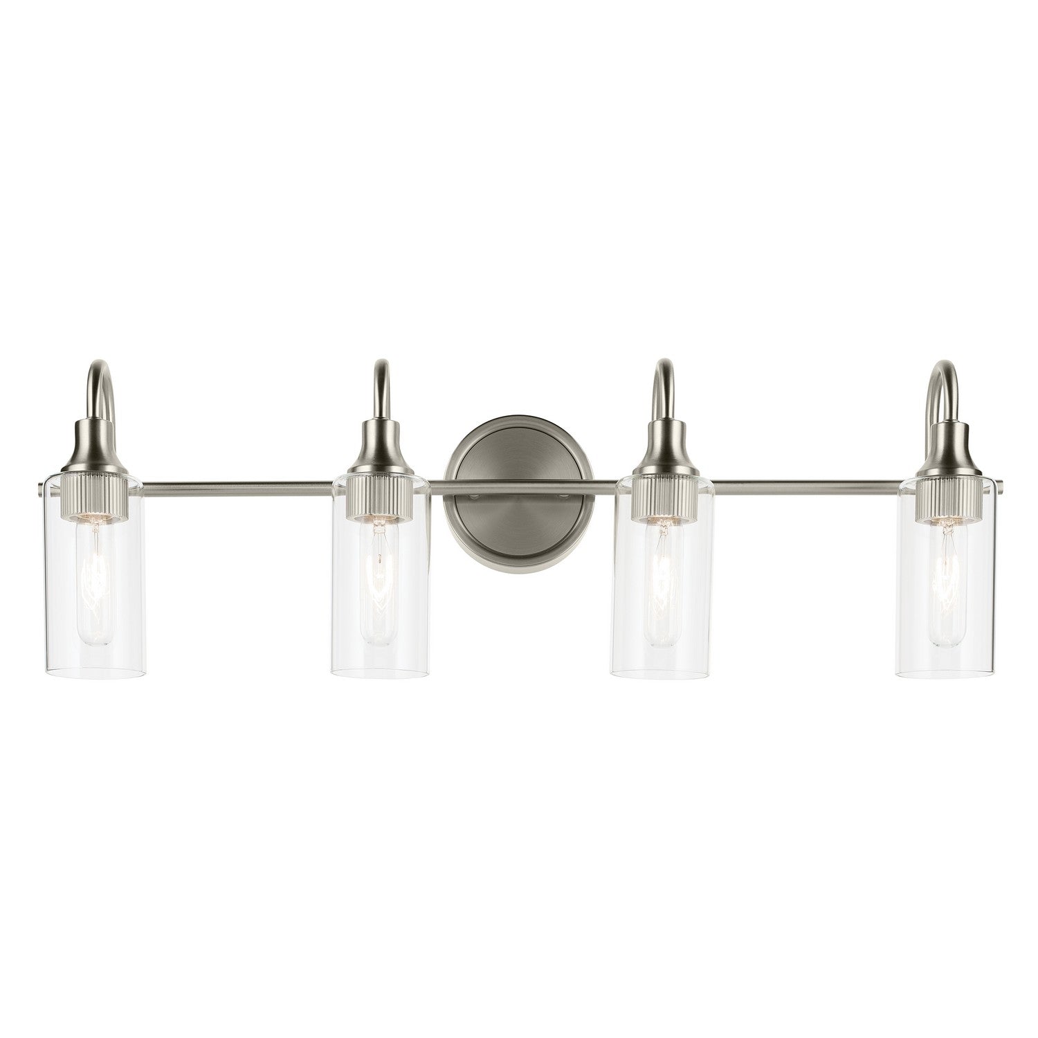 KICHLER 55212NI Kavi 31.5" 4-Light Vanity Light With Clear Glass In Brushed Nickel