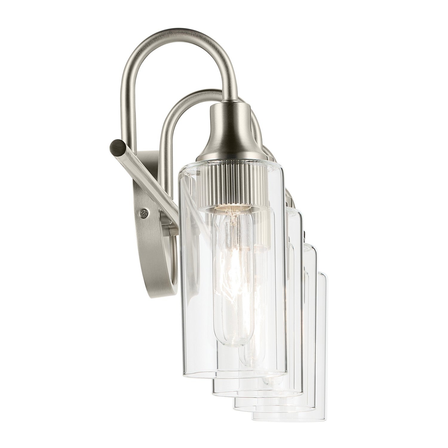 KICHLER 55212NI Kavi 31.5" 4-Light Vanity Light With Clear Glass In Brushed Nickel