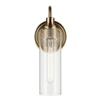 KICHLER 55209CPZ Kavi 13" 1-Light Wall Sconce With Clear Glass In Champagne Bronze