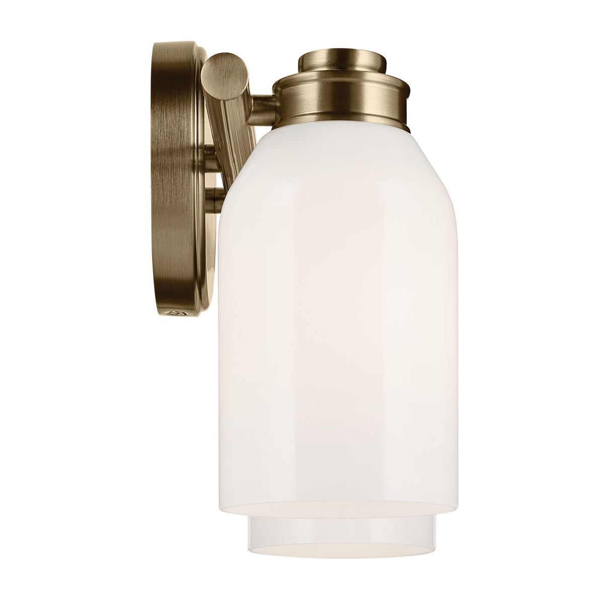 KICHLER 55201CPZ Shae 15" 2-Light Vanity Light With White Opal Glass In Champagne Bronze
