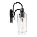 KICHLER 55210BK Kavi 12.5" 2-Light Vanity Light With Clear Glass In Black