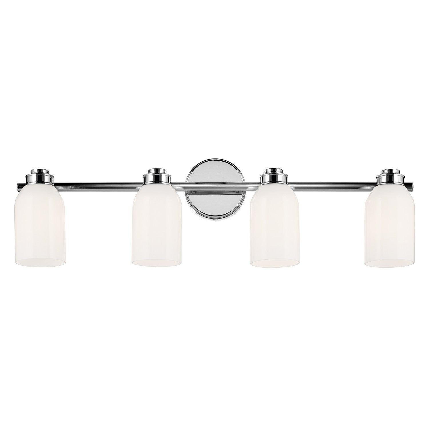 KICHLER 55203CH Shae 31" 4-Light Vanity Light With White Opal Glass In Chrome