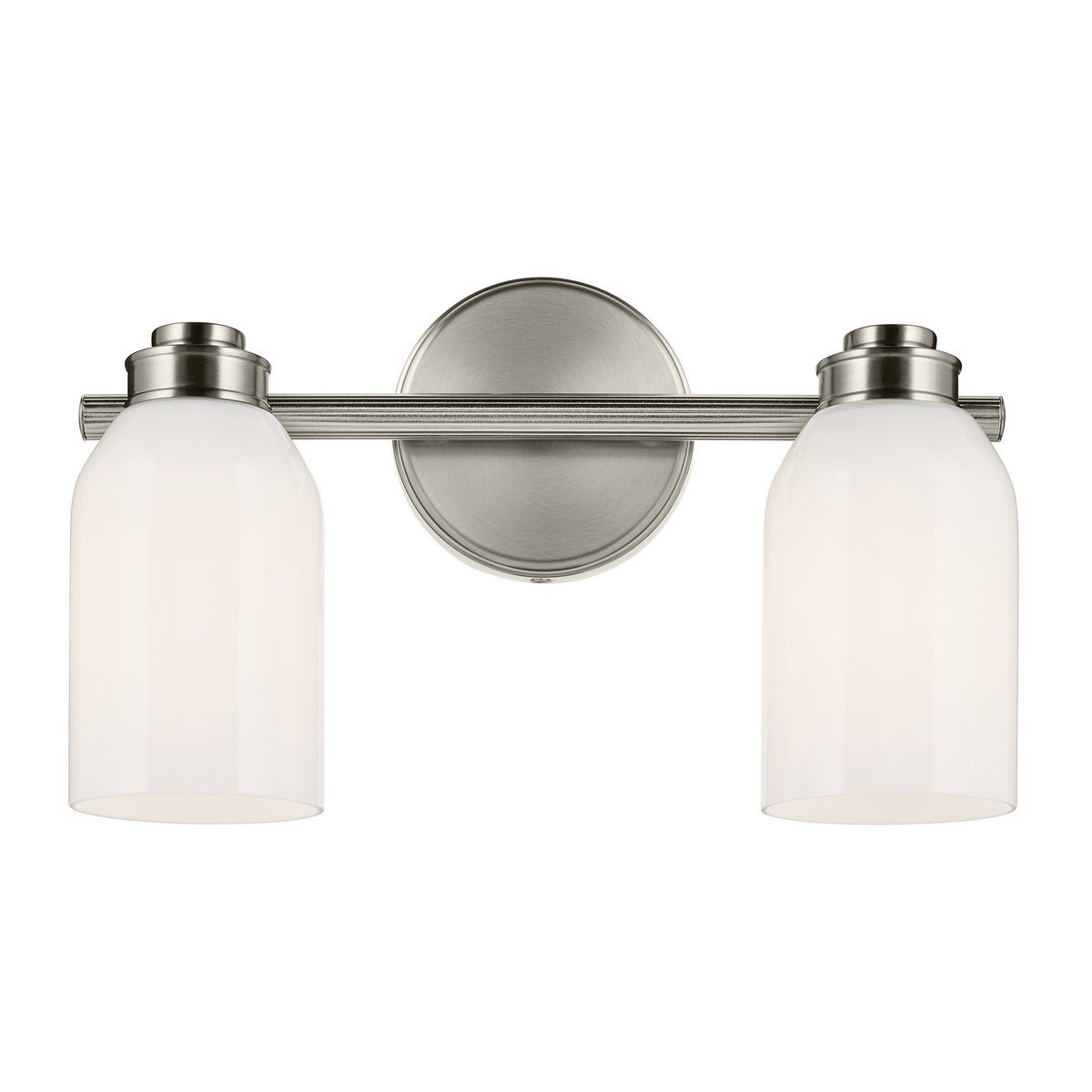 KICHLER 55201NI Shae 15" 2-Light Vanity Light With White Opal Glass In Brushed Nickel