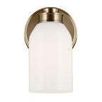 KICHLER 55200CPZ Shae 8.25" 1-Light Wall Sconce With White Opal Glass In Champagne Bronze