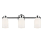 KICHLER 55202CH Shae 24.25" 3-Light Vanity Light With White Opal Glass In Chrome