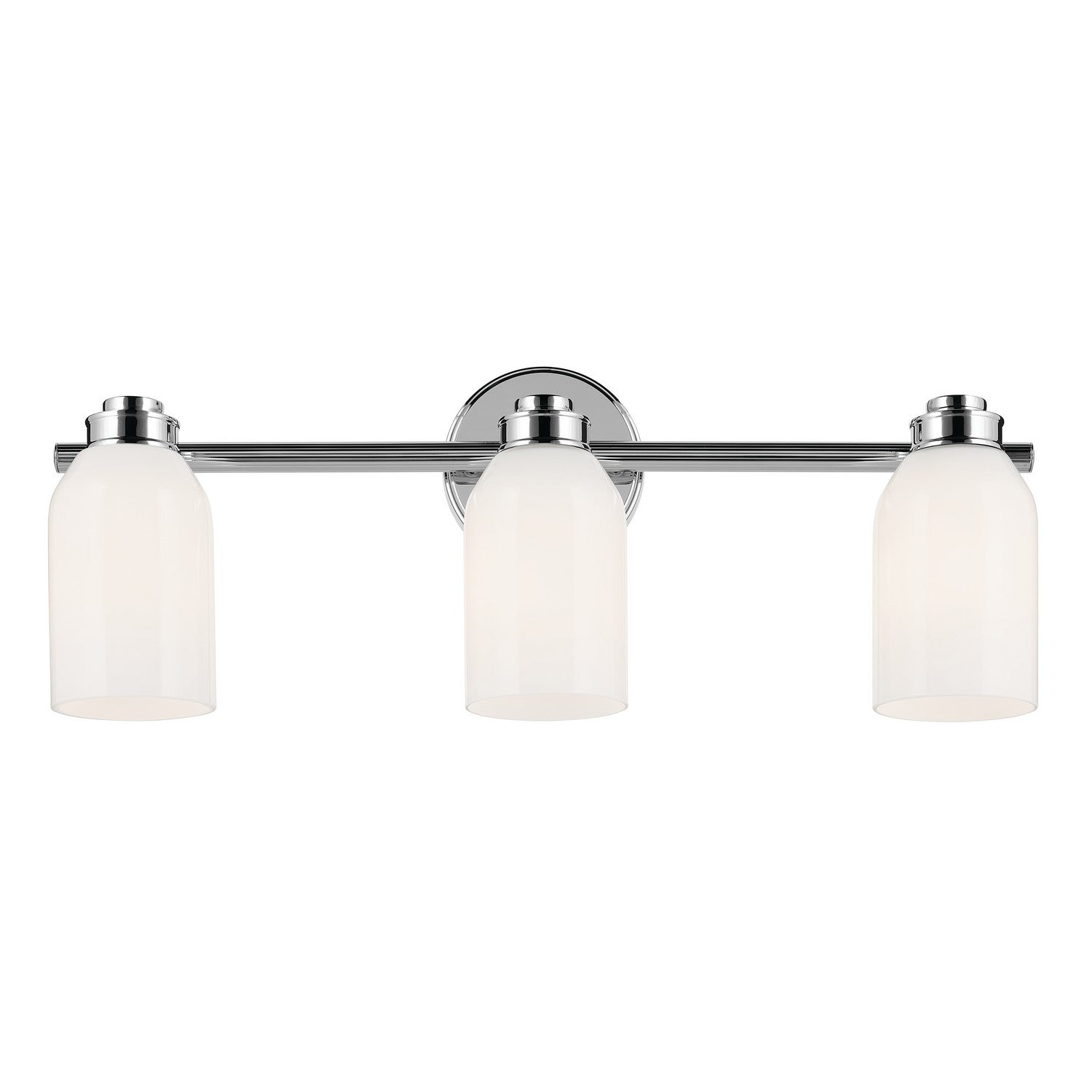 KICHLER 55202CH Shae 24.25" 3-Light Vanity Light With White Opal Glass In Chrome