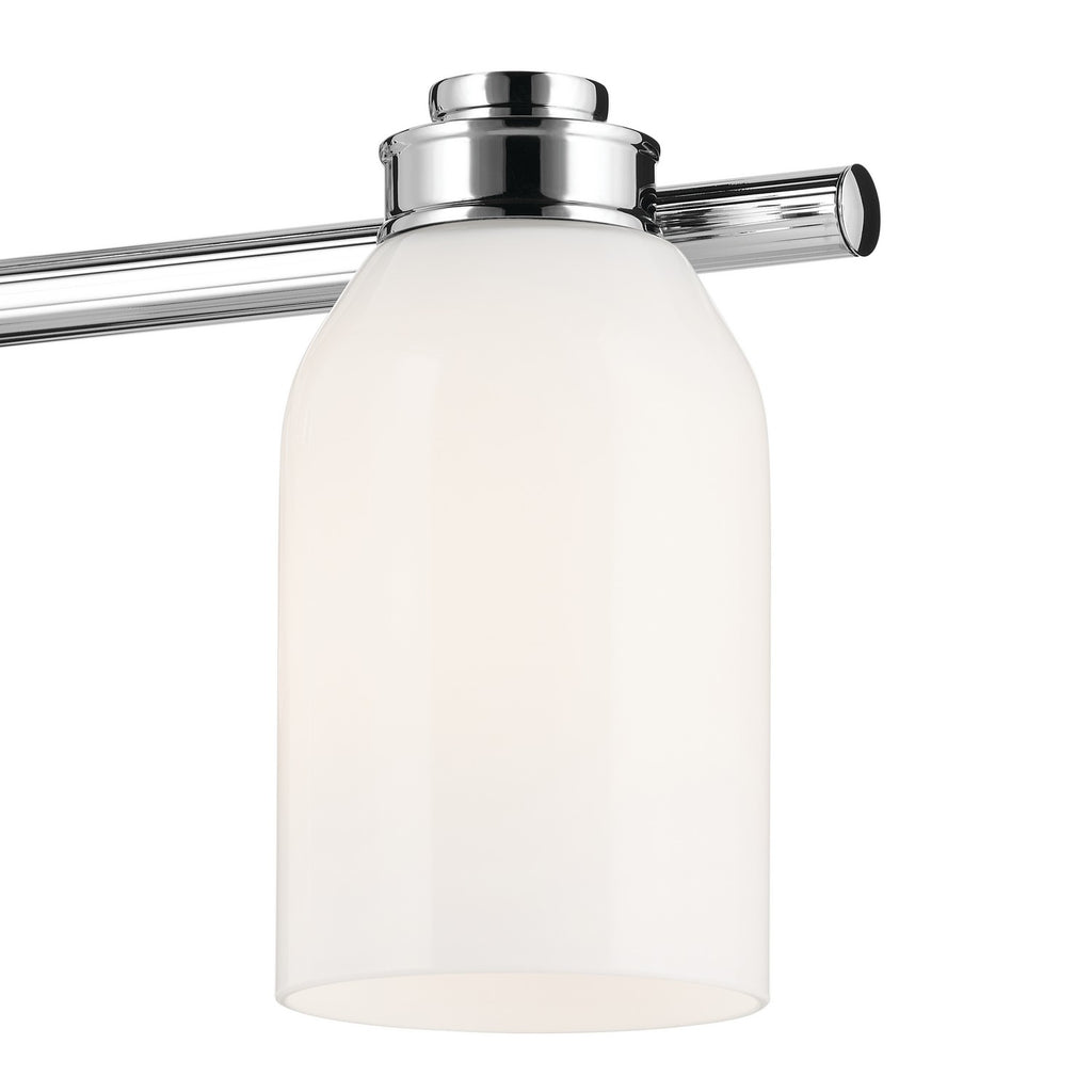 KICHLER 55202CH Shae 24.25" 3-Light Vanity Light With White Opal Glass In Chrome