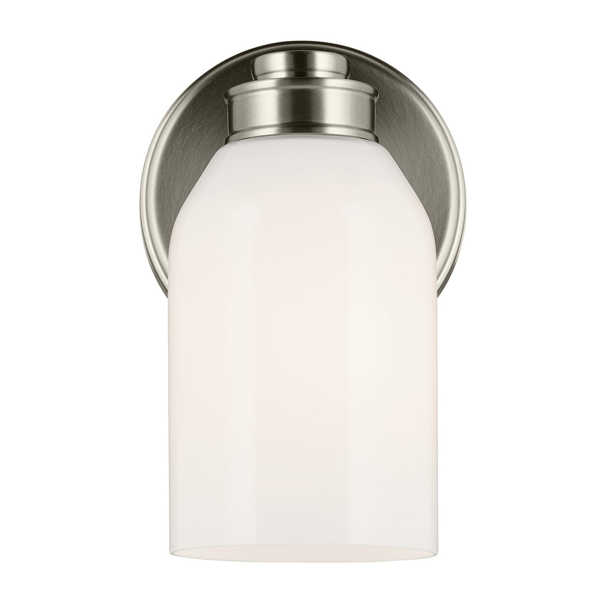 KICHLER 55200NI Shae 8.25" 1-Light Wall Sconce With White Opal Glass In Brushed Nickel
