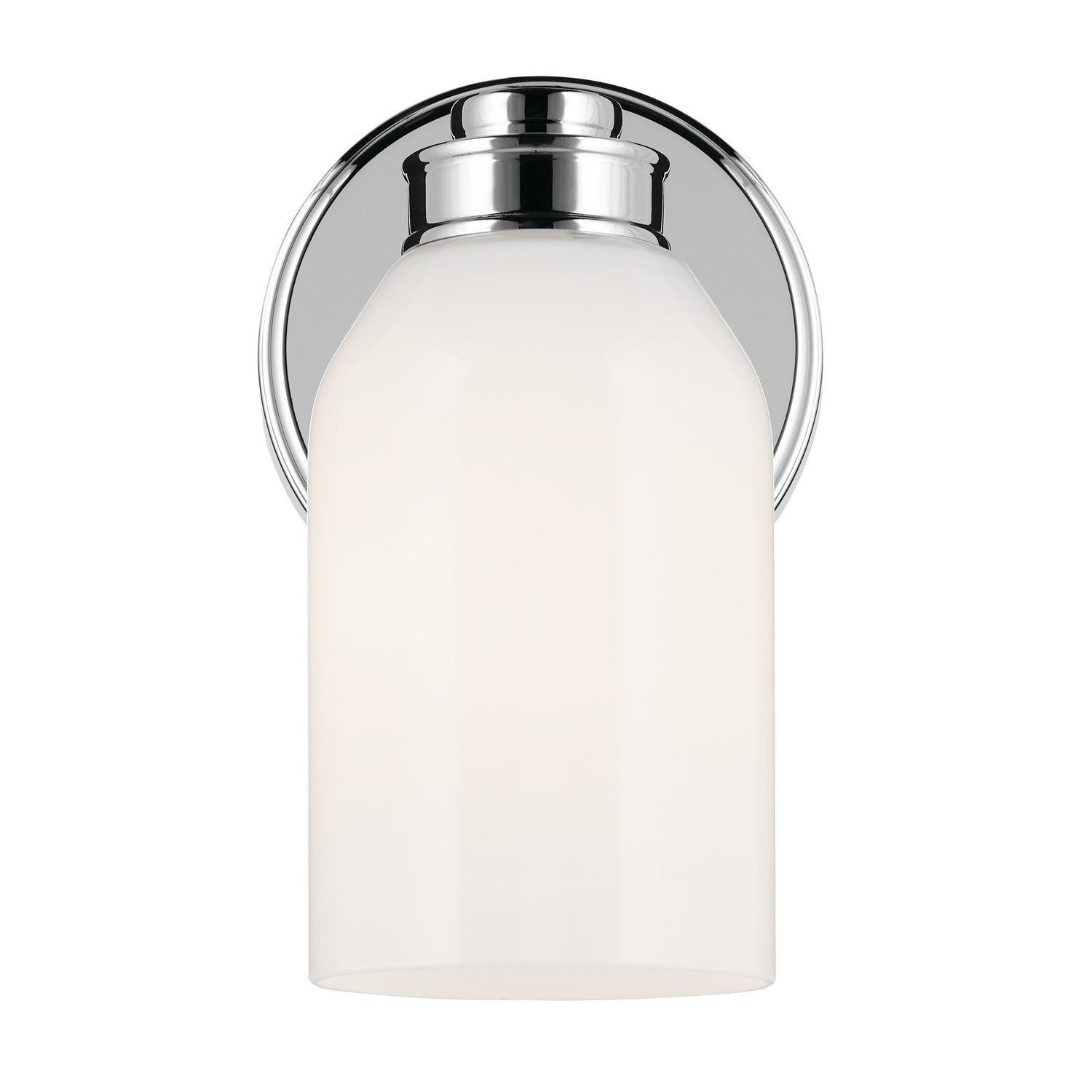 KICHLER 55200CH Shae 8.25" 1-Light Wall Sconce With White Opal Glass In Chrome