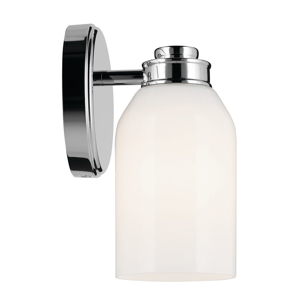 KICHLER 55200CH Shae 8.25" 1-Light Wall Sconce With White Opal Glass In Chrome