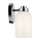 KICHLER 55200CH Shae 8.25" 1-Light Wall Sconce With White Opal Glass In Chrome