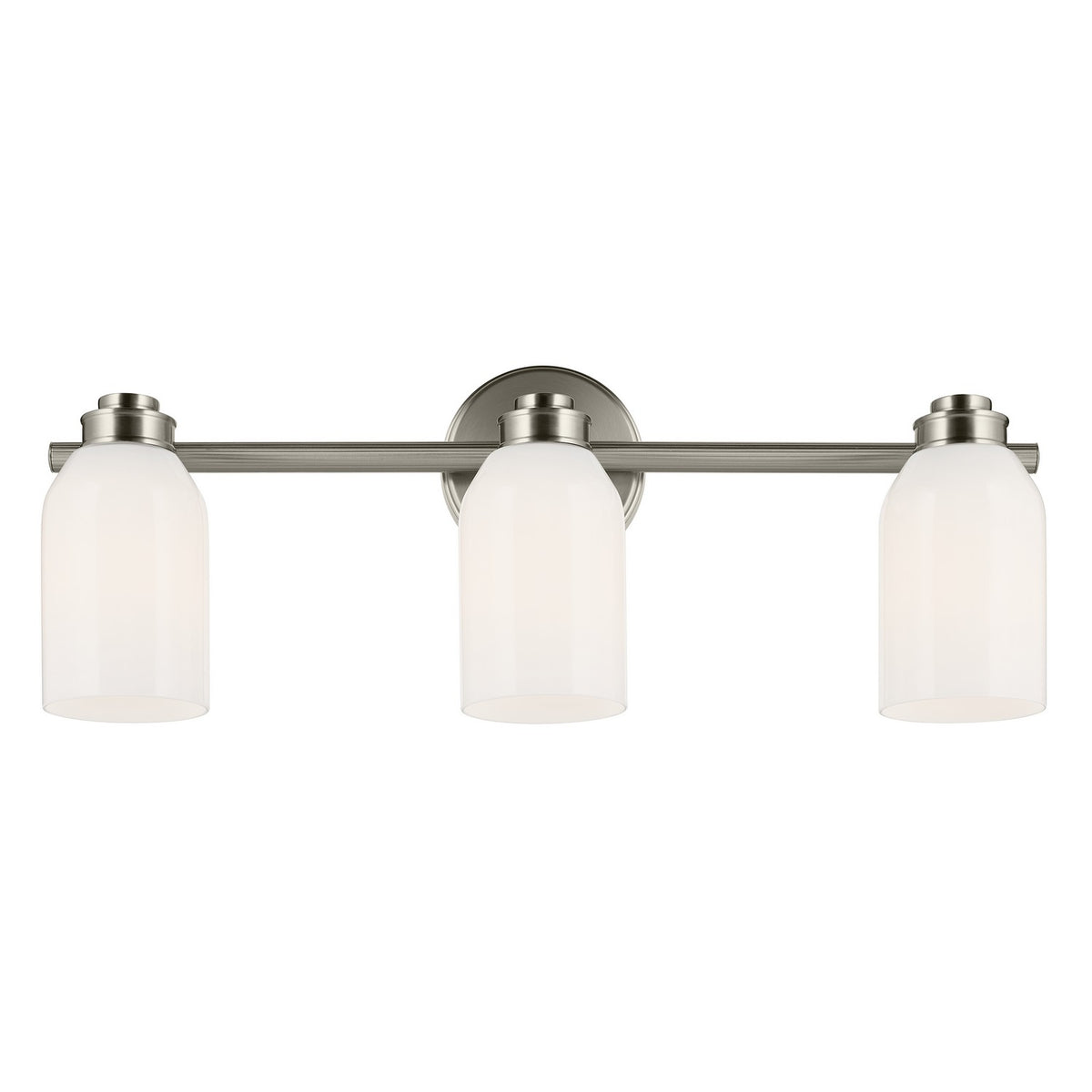 KICHLER 55202NI Shae 24.25" 3-Light Vanity Light With White Opal Glass In Brushed Nickel
