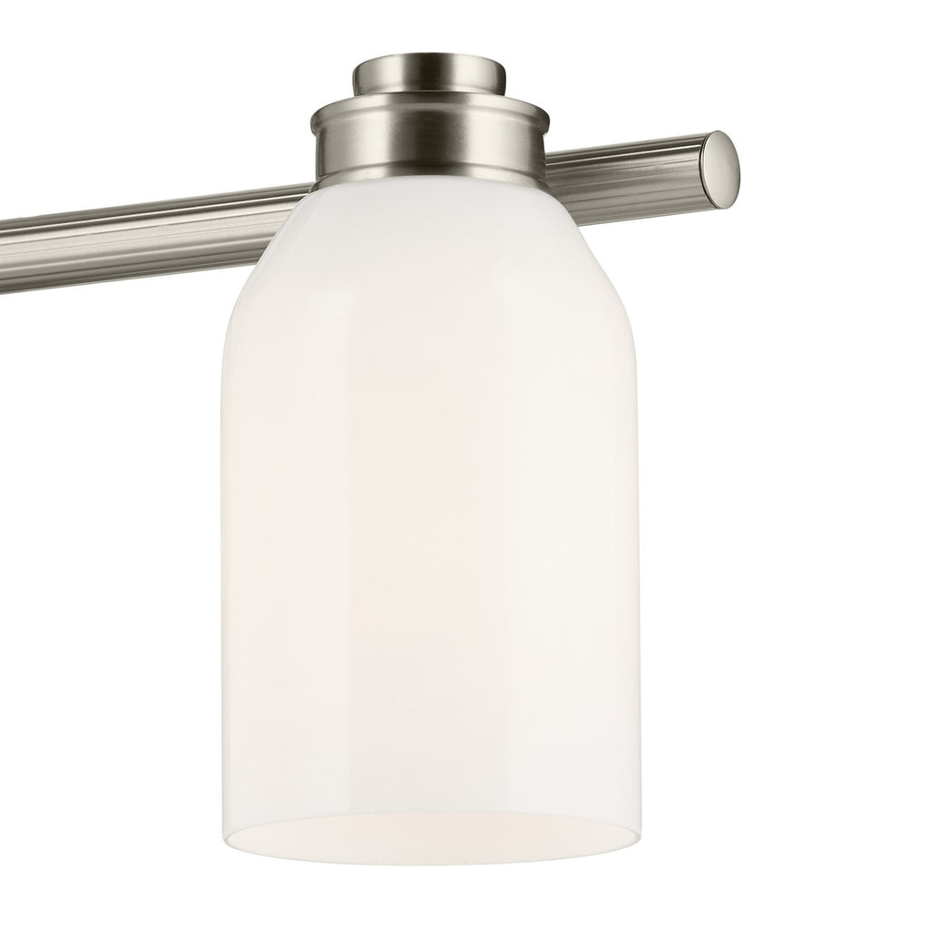 KICHLER 55202NI Shae 24.25" 3-Light Vanity Light With White Opal Glass In Brushed Nickel