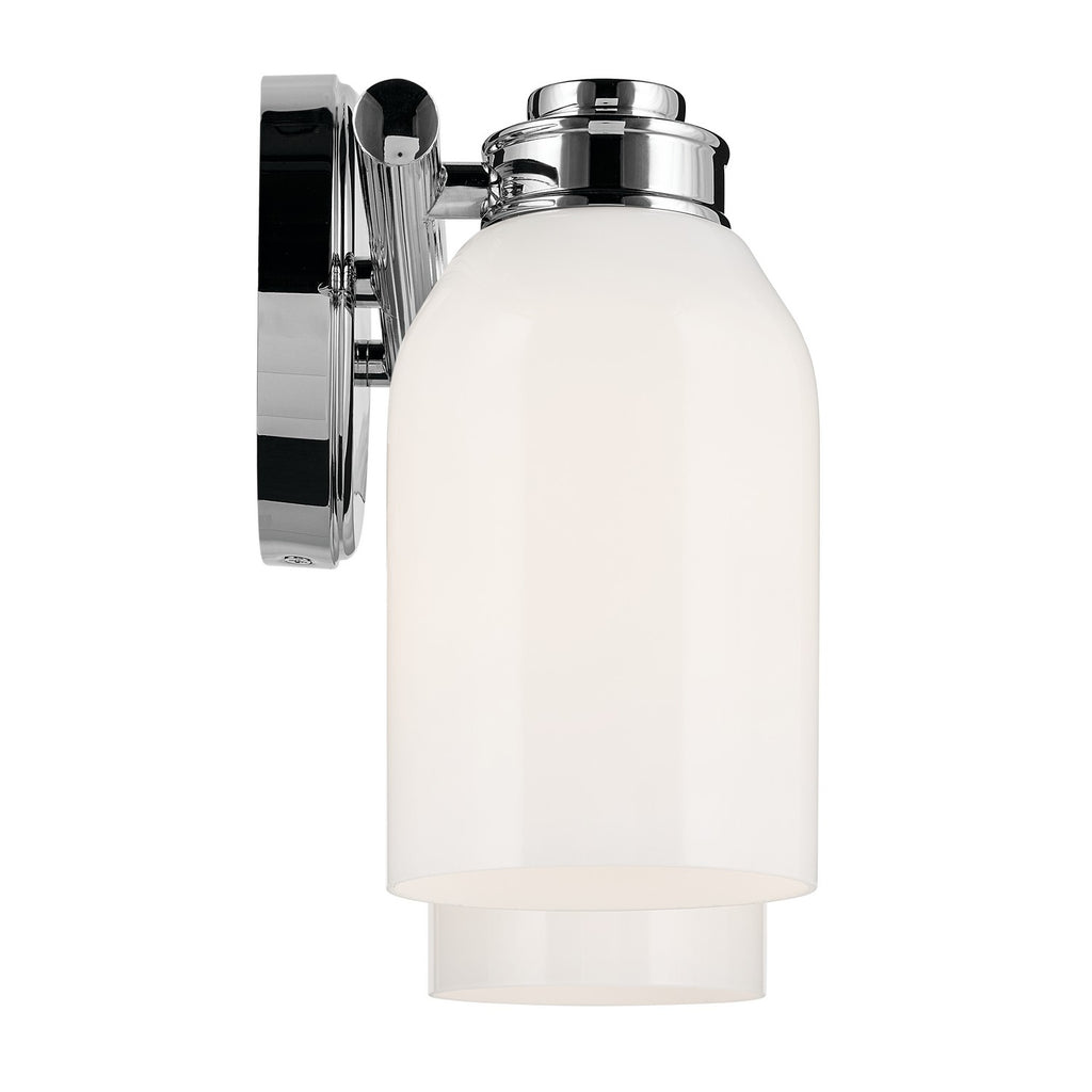 KICHLER 55201CH Shae 15" 2-Light Vanity Light With White Opal Glass In Chrome