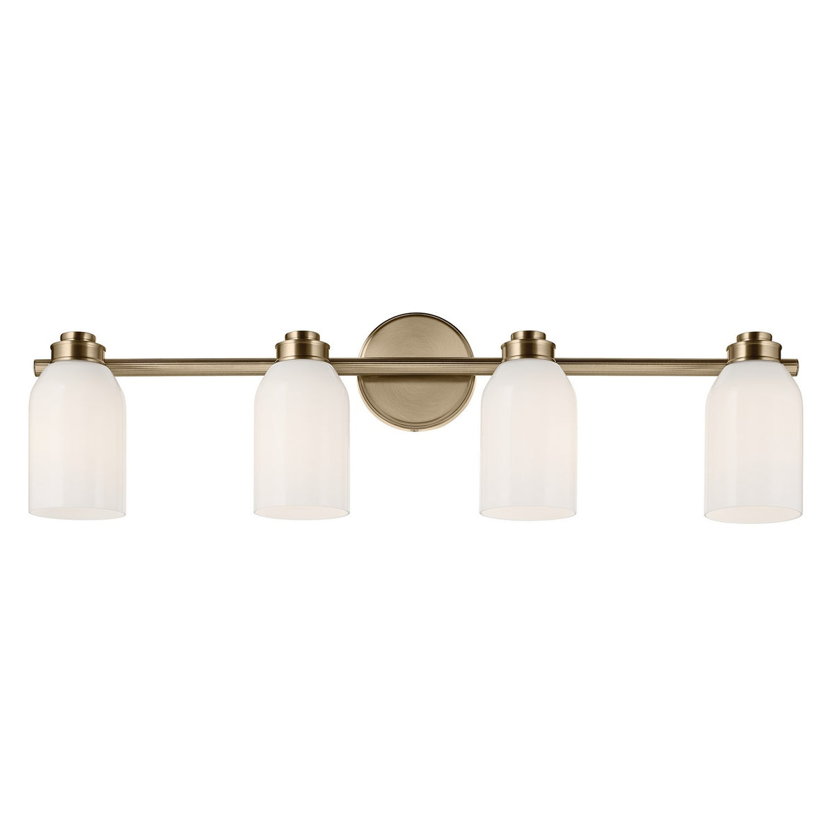 KICHLER 55203CPZ Shae 31" 4-Light Vanity Light With White Opal Glass In Champagne Bronze
