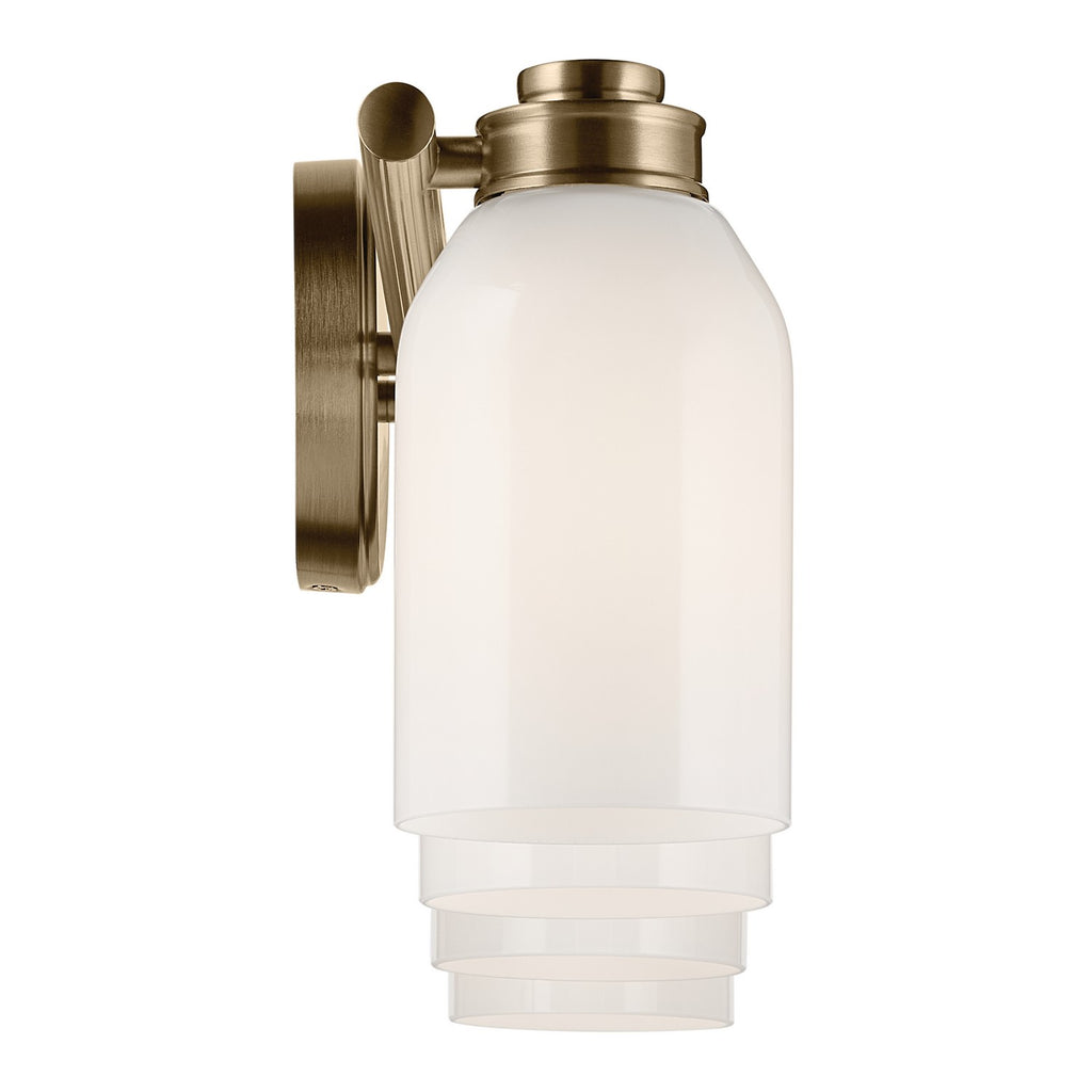 KICHLER 55203CPZ Shae 31" 4-Light Vanity Light With White Opal Glass In Champagne Bronze