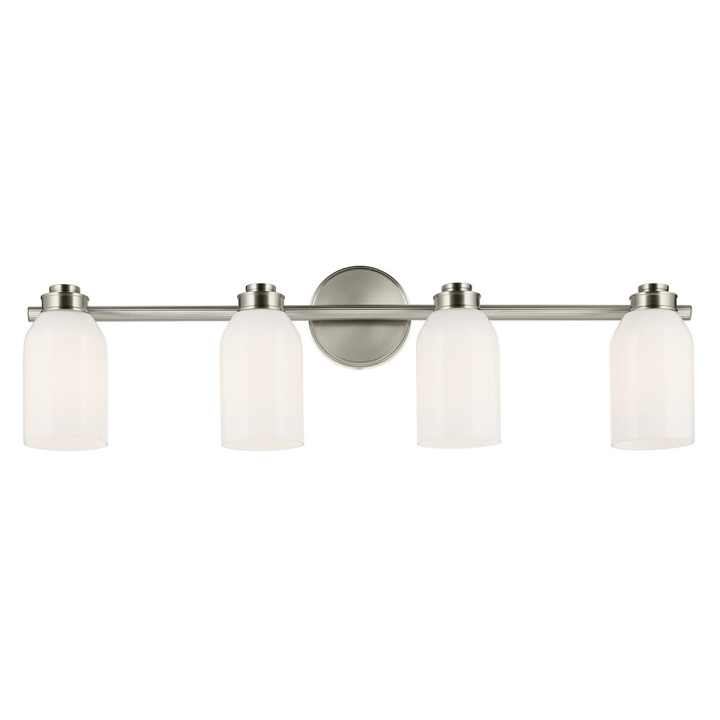 KICHLER 55203NI Shae 31" 4-Light Vanity Light With White Opal Glass In Brushed Nickel