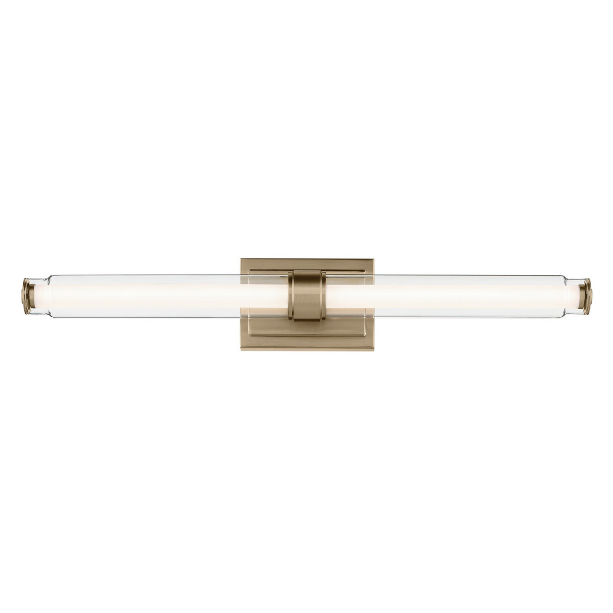 KICHLER 55239CPZLED Laurene 31" Linear Bath Bar Large Led With Clear Glass In Champagne Bronze
