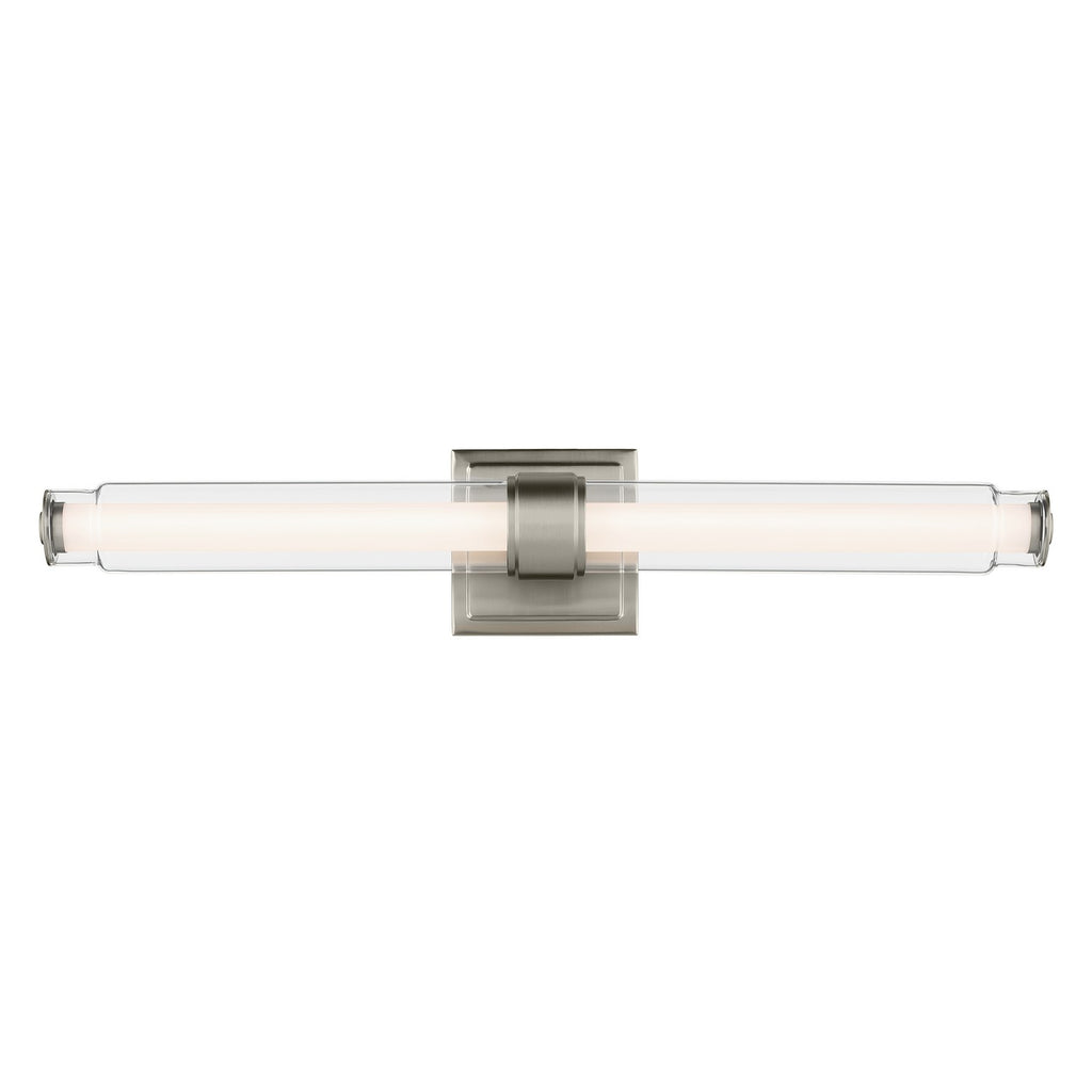 KICHLER 55238NILED Laurene 26.5" Linear Bath Bar Medium Led With Clear Glass In Brushed Nickel