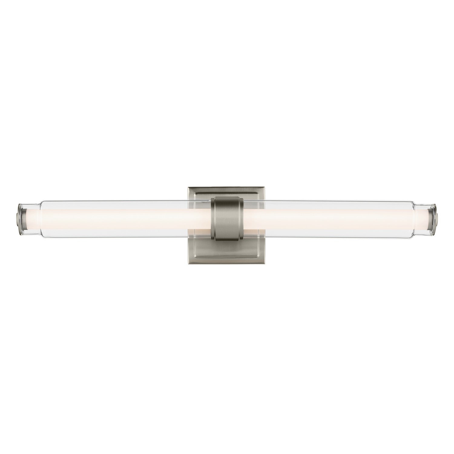 KICHLER 55238NILED Laurene 26.5" Linear Bath Bar Medium Led With Clear Glass In Brushed Nickel