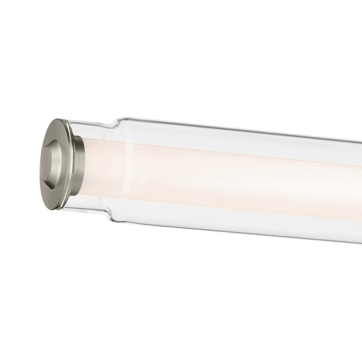 KICHLER 55238NILED Laurene 26.5" Linear Bath Bar Medium Led With Clear Glass In Brushed Nickel