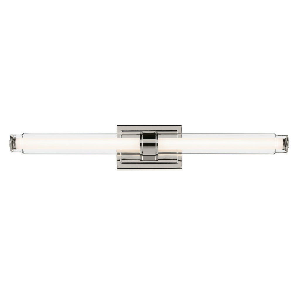 KICHLER 55239PNLED Laurene 31" Linear Bath Bar Large Led With Clear Glass In Chrome